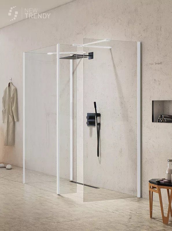 New Trendy New Modus White Kabina Walk-in 4 ścianki zestaw U 100x200 Czyste 8mm Active Shield (EXK-2257)